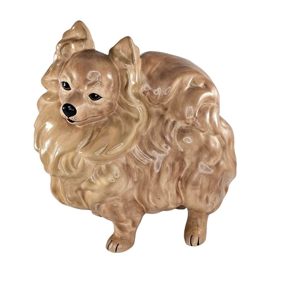 Vintage Pomeranian Dog Figurine Mitzi Kay Finch Copy *Repaired*